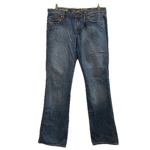 VTG BUFFALO JEANS Numbered Ed. Tazetta Embroidered Bootcut Low Rise Jeans Sz 31